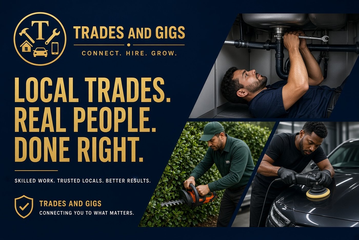 Local trades pros — plumbing, landscaping and auto detailing, done right